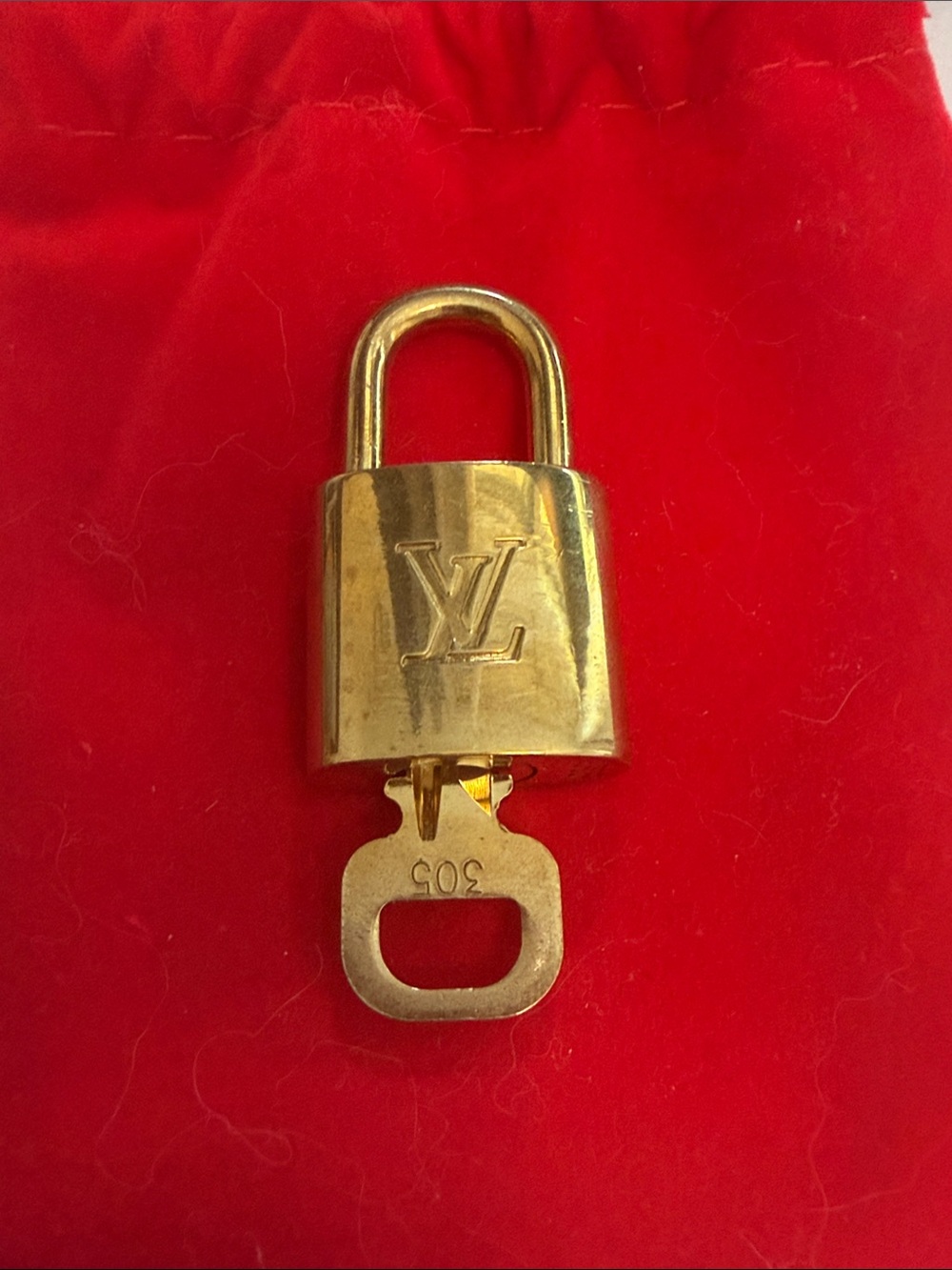 Louis Vuitton Gold-tone Padlock with Key - Men Accessories